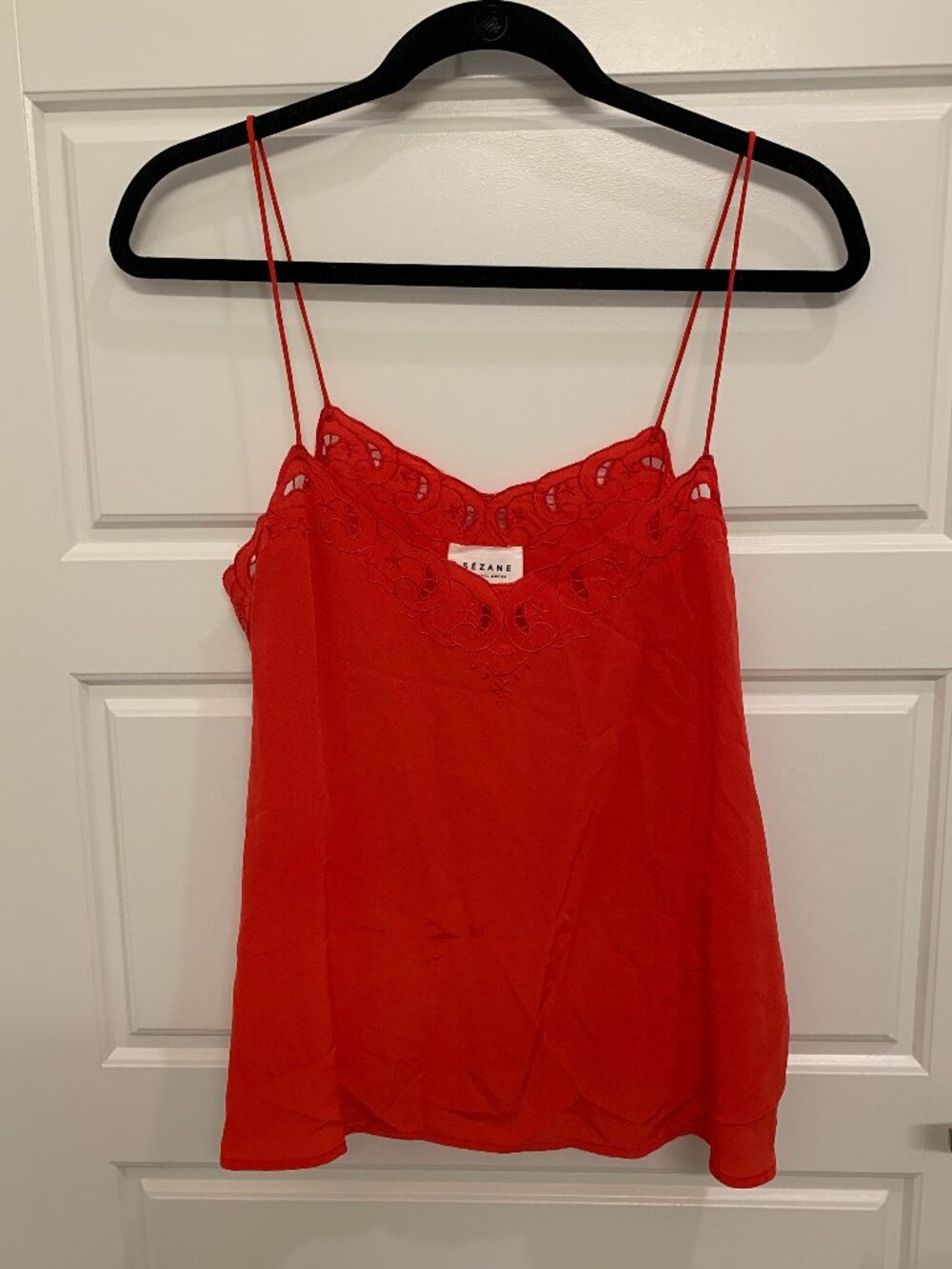 Sézane Silk Lace Tank Top